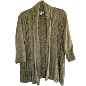 Vintage dressbarn Open Cardigan Size XL Green Goblincore Cottagecore Swamp Witch